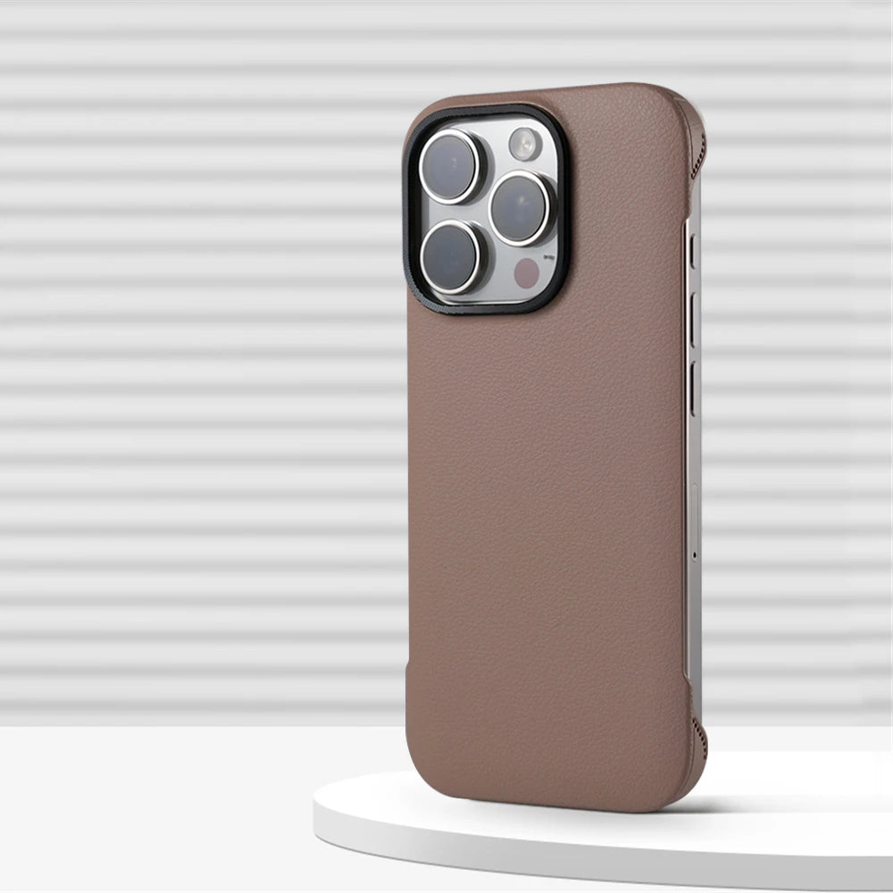 Simple  Ultra Thin Borderless Litchi Grain Case for iPhone