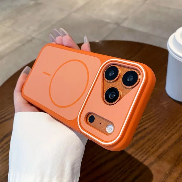 Magsafe Magnetic Soft Silicone Frame Matte Case For iPhone