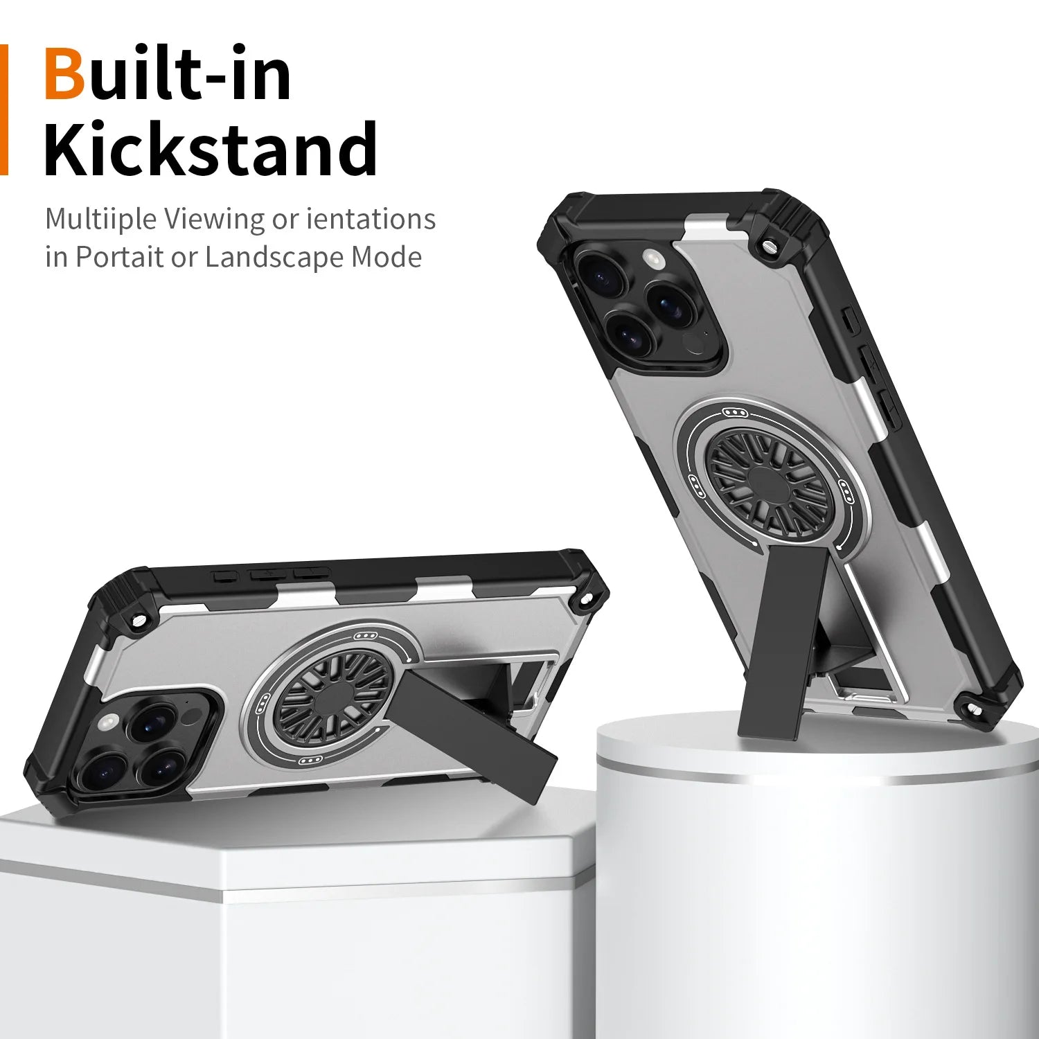 Magnetic decompression and drop-proof case for iPhone