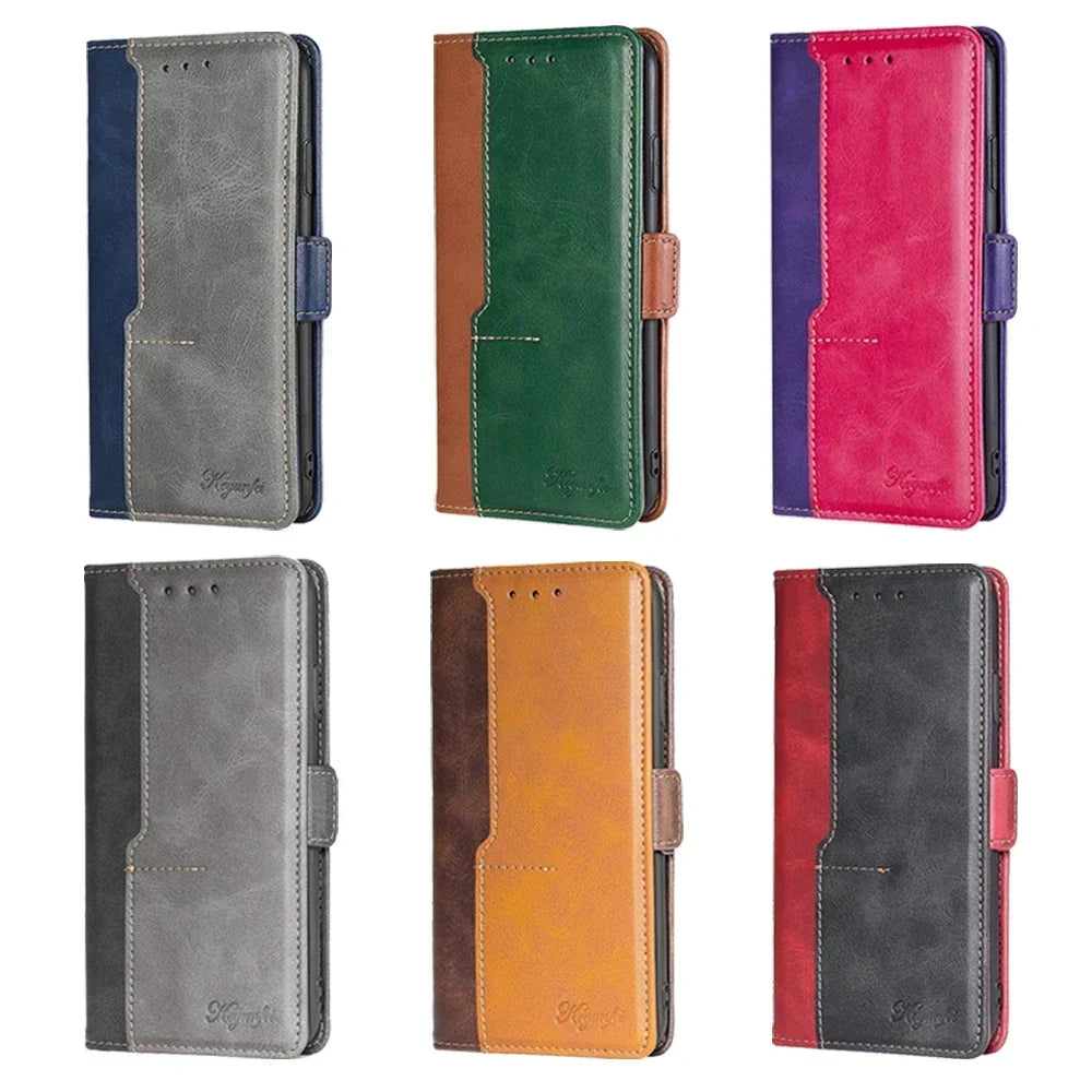 Business Flip Cover Card Slot Leather Wallet Case for Samsung