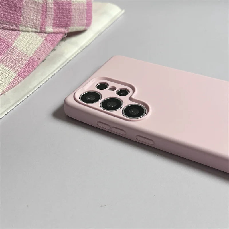 Liquid Silicone With Hand Strap Case For Samsung