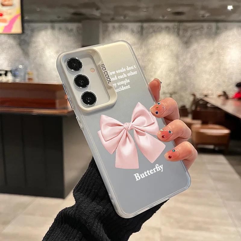 Colorful Bow Anti-fall Phone Case For Samsung