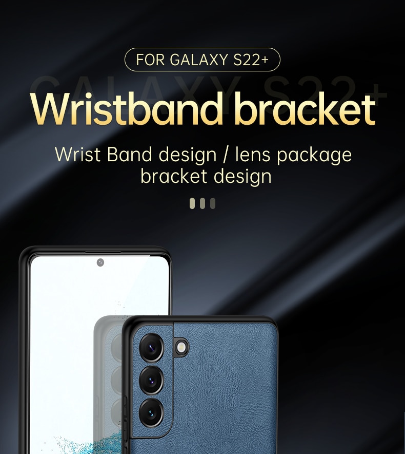 Leather Wristband Hand Strap Case for Samsung