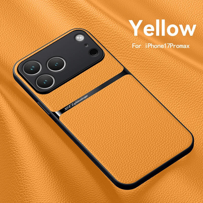 Armor Leather Pattern Case For iPhone