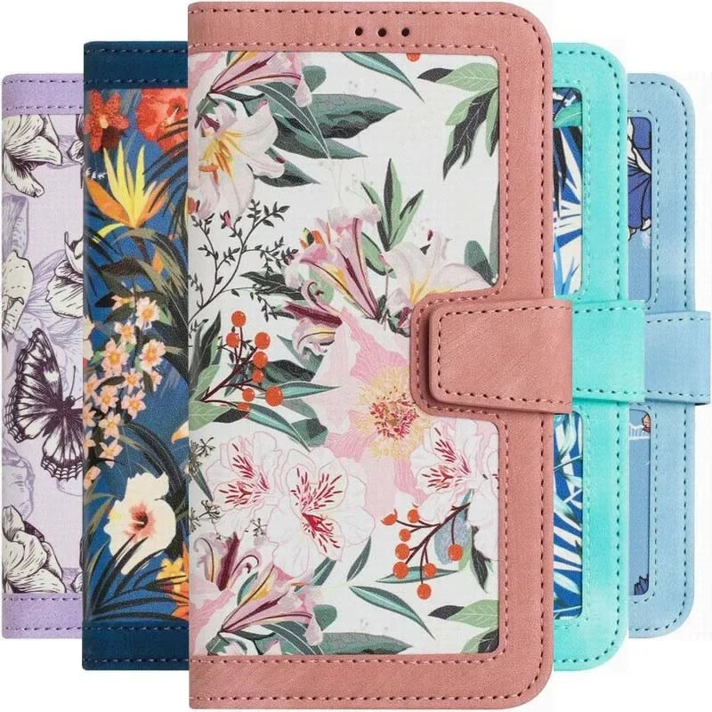 Card Storage Leather Wallet Case For Samsung