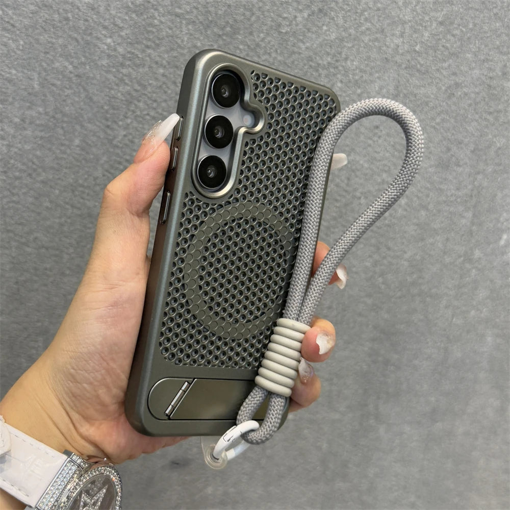 Magsafe Magnetic Lanyard Strap Honeycomb Cooling Case for Samsung