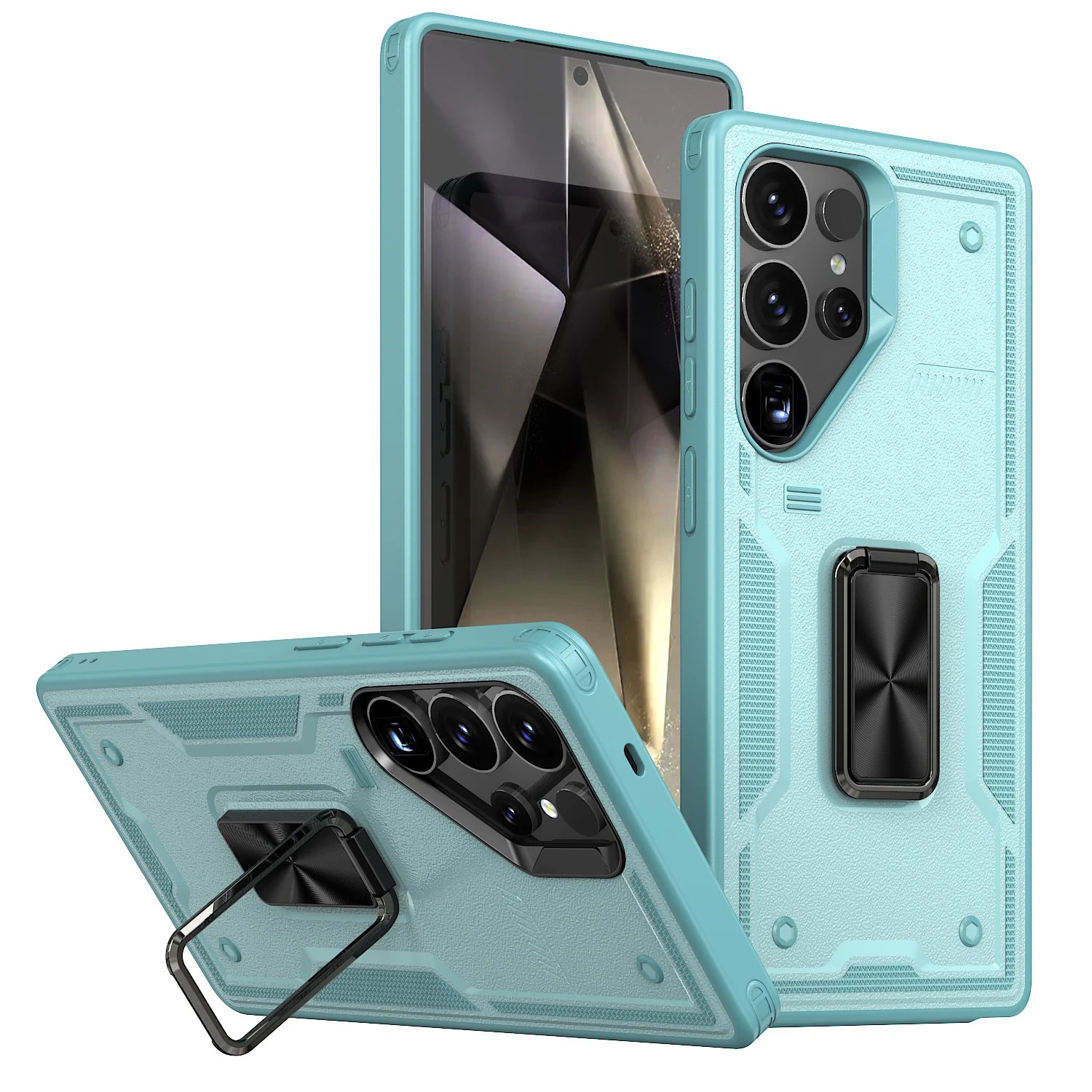 Finger ring armor heavy duty case for Samsung