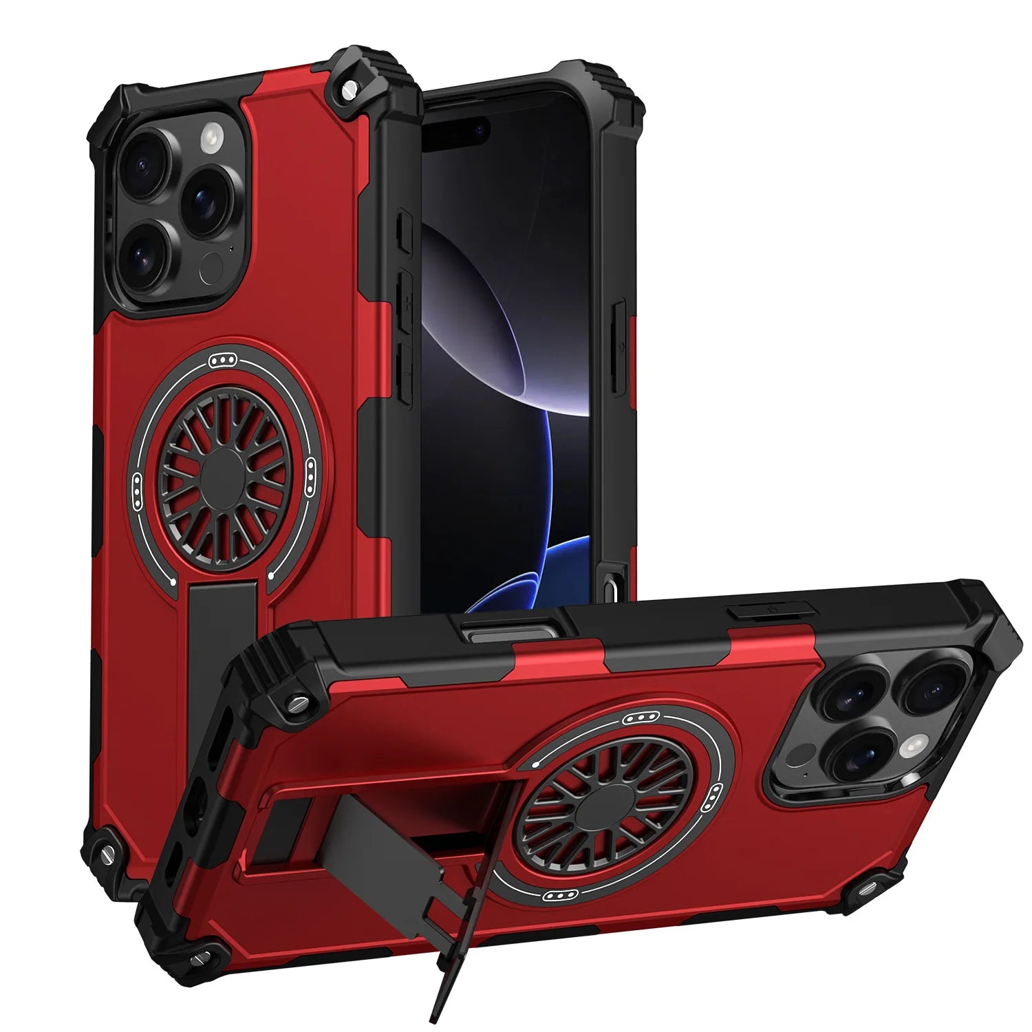 Magnetic decompression and drop-proof case for iPhone