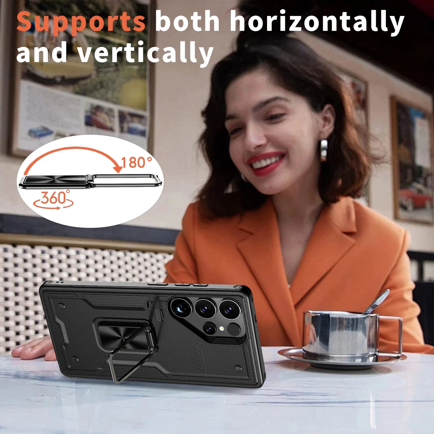 Finger ring armor heavy duty case for Samsung