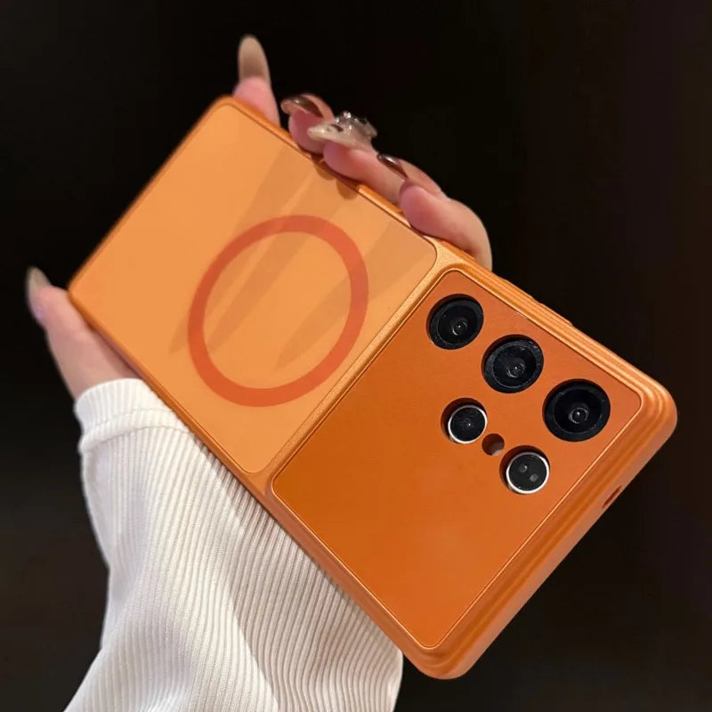 Magsafe Nano Matte Tempered Glass Case For Samsung