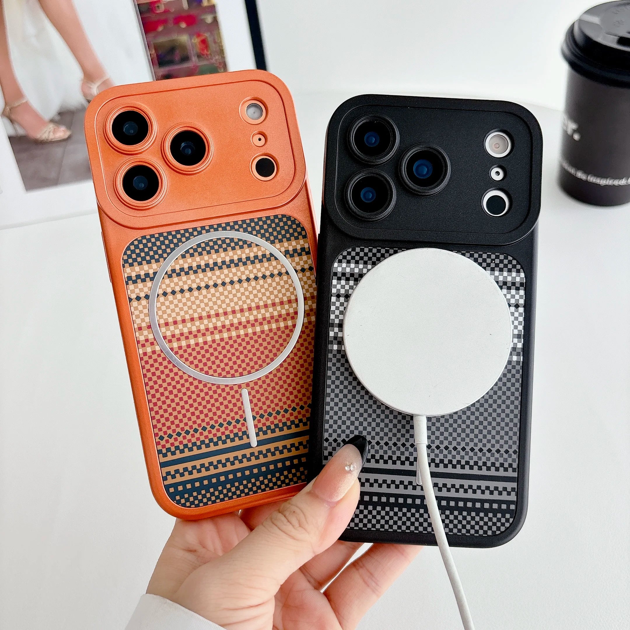 Magsafe Magnetic Kevlar Carbon Fiber Pattern Case for iPhone