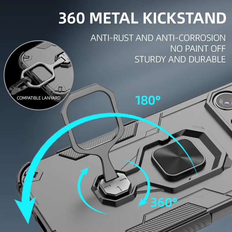 Car magnetic armor bracket case For iPhone