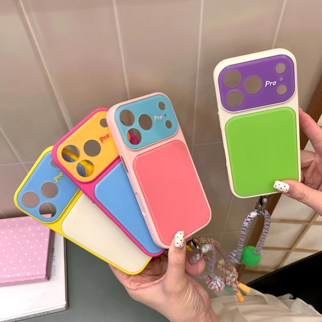 Summer Dopamine Color-Block Phone Case for iPhone