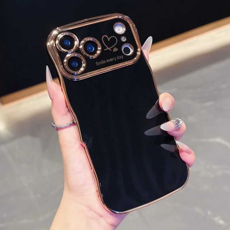 Love Electroplating Shockproof Case For iPhone