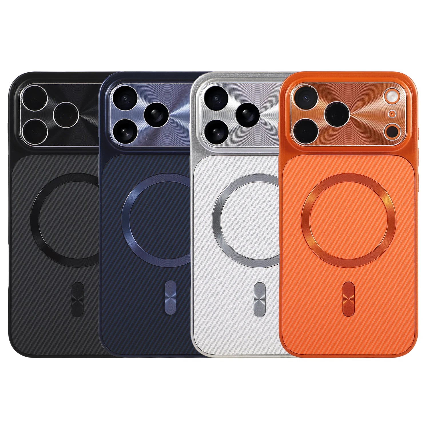 Magsafe Magnetic Carbon Fiber Kevlar Pattern Case For iPhone