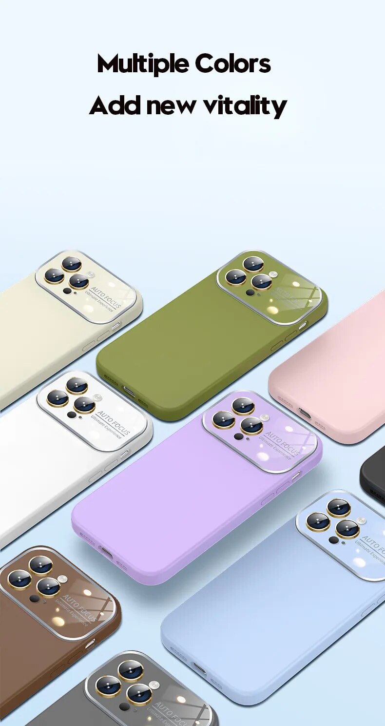 Square Liquid Silicone Case for iPhone