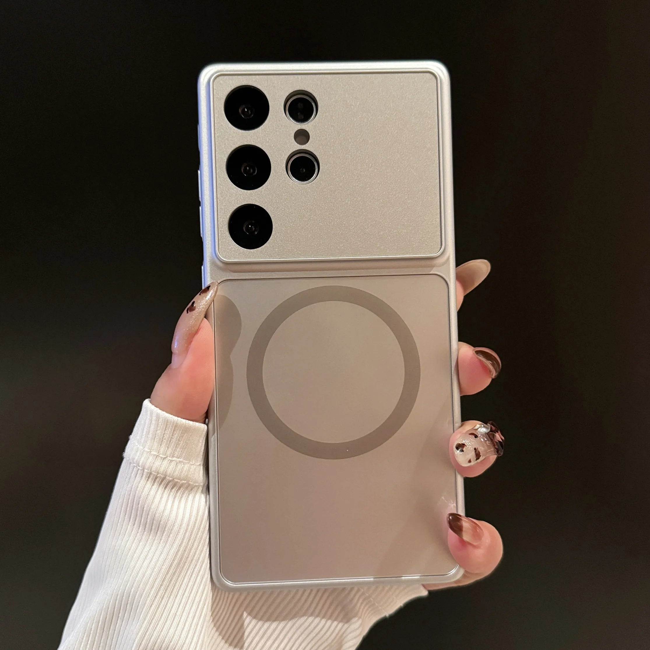 Magsafe Nano Matte Tempered Glass Case For Samsung