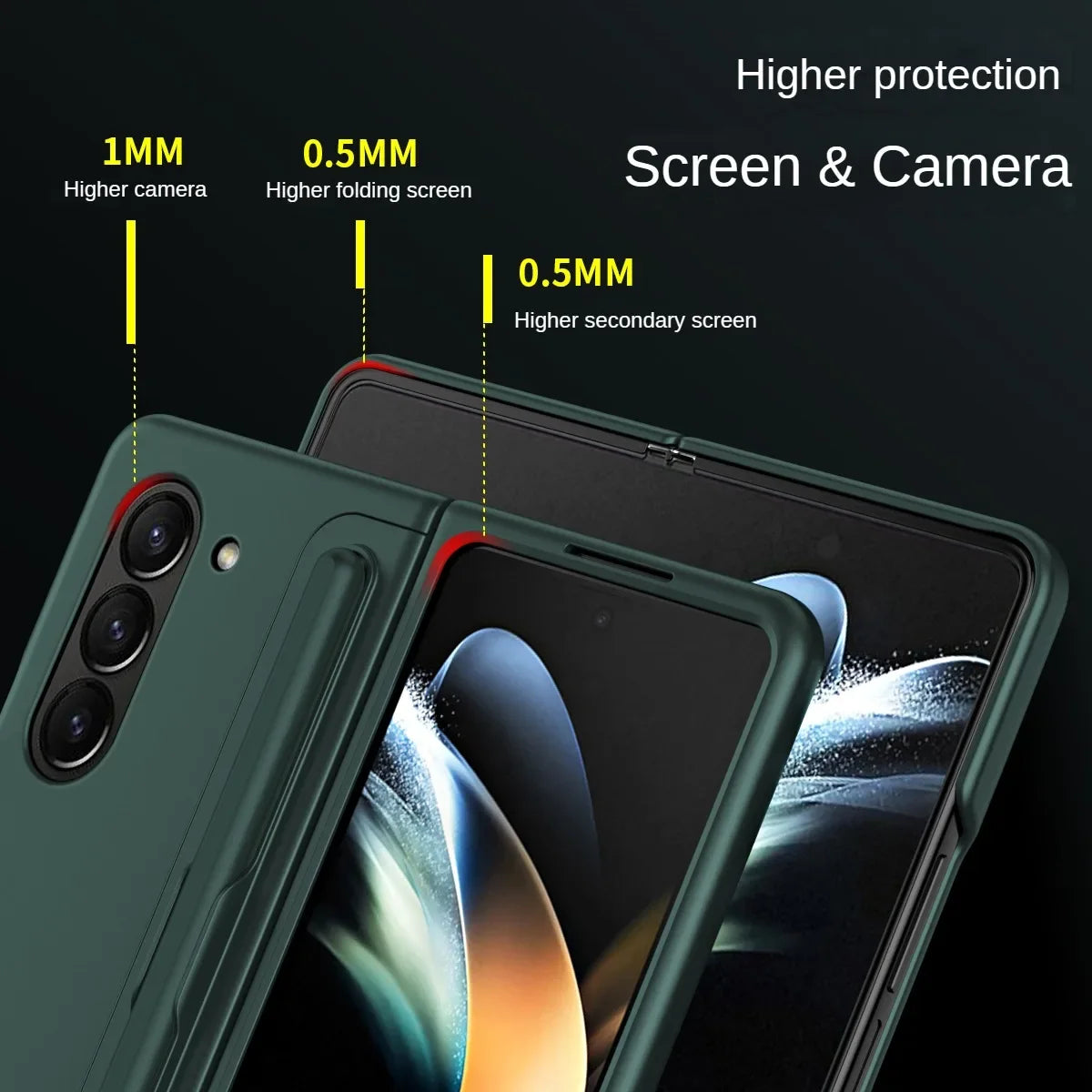 Skin Friendly Matte with Removable Pen Slot Case For Samsung