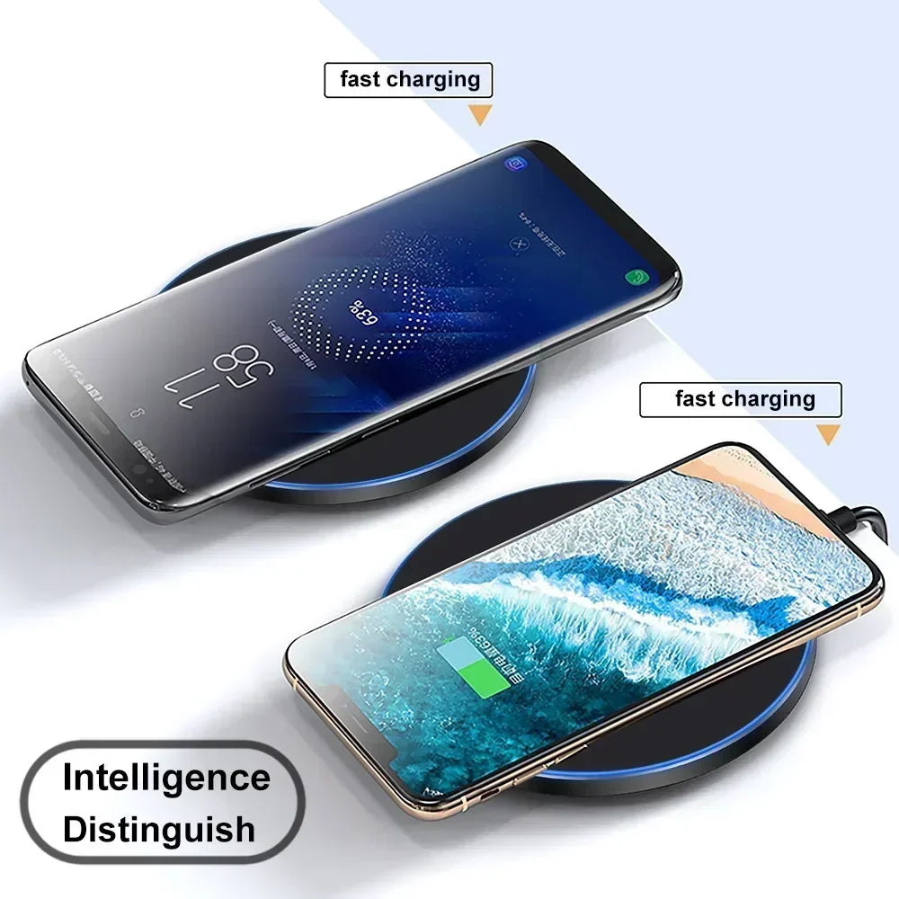 Wireless Charger For iPhone Induction Fast Charging Pad Dock Station For Samsung  Xiaomi Huawei