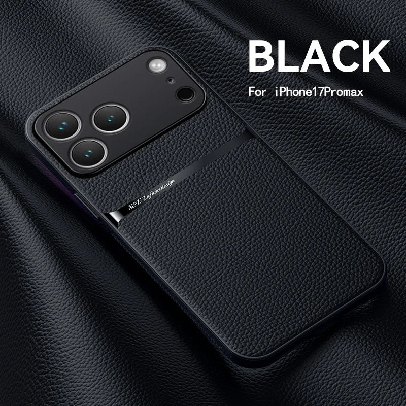 Armor Leather Pattern Case For iPhone