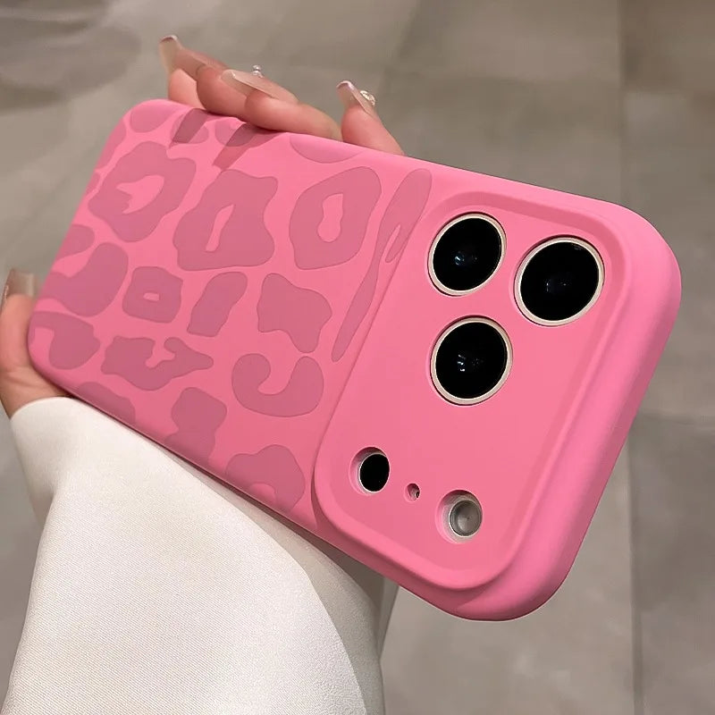Leopard Pattern Liquid Silicone Case for iPhone