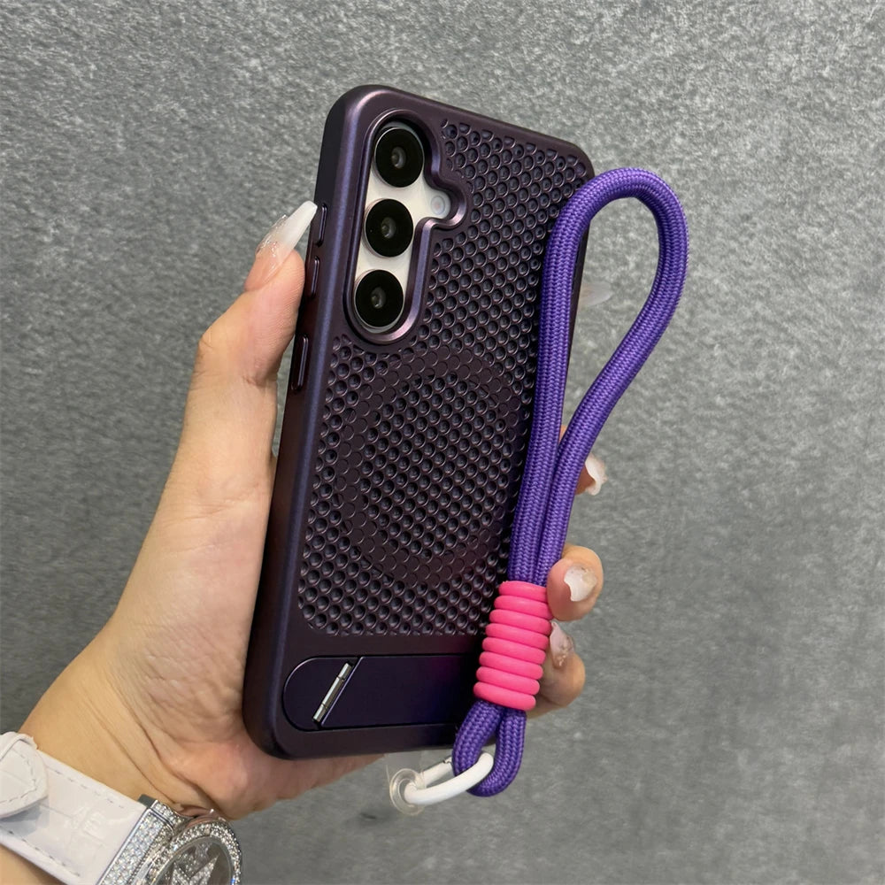 Magsafe Magnetic Lanyard Strap Honeycomb Cooling Case for Samsung