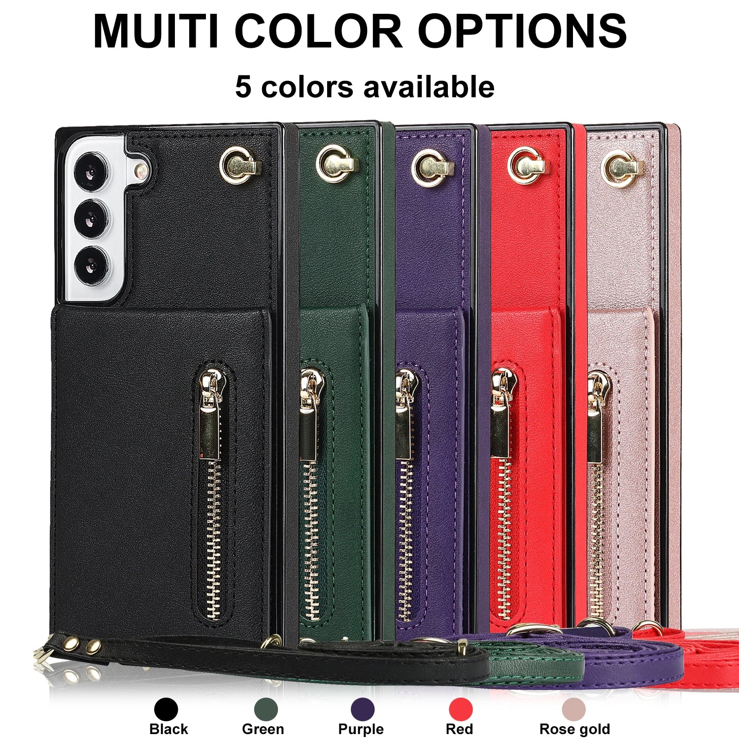 CrossBody Zipper Wallet Case For Samsung