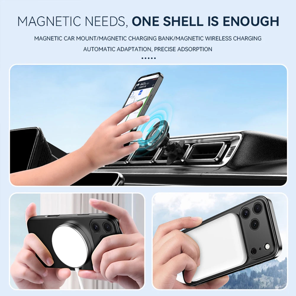 Luxury Folding Stand Magsafe Magnetic Case For iPhone