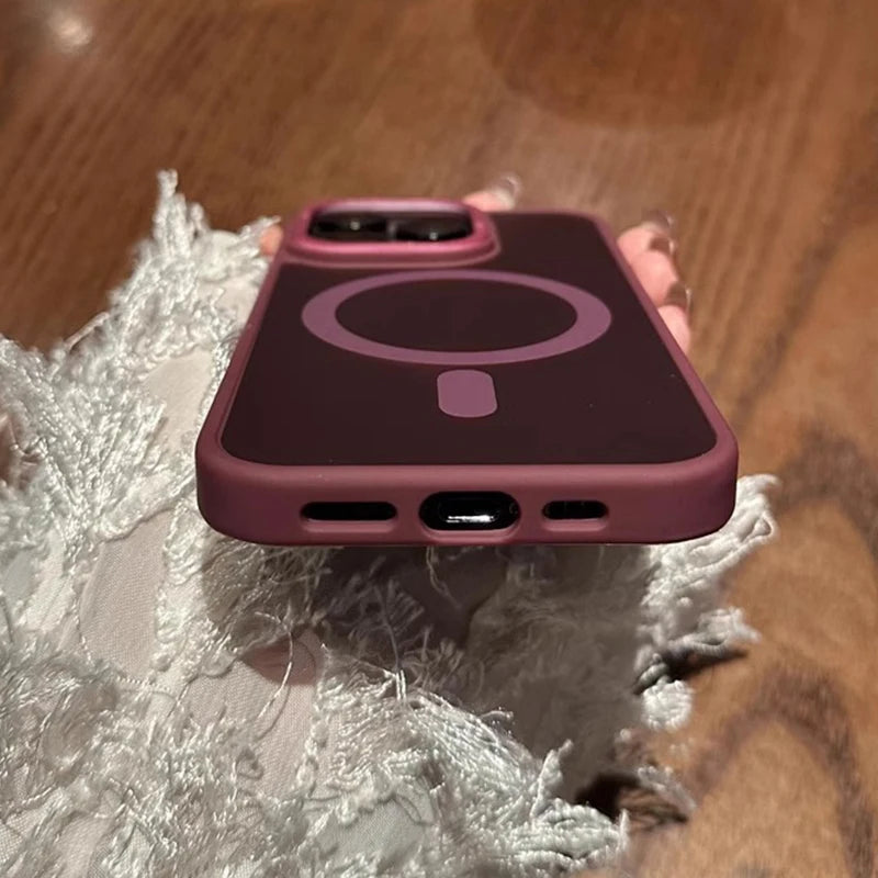 Ice Mist Magsafe Magnetic Shockproof Hard Case For iPhone 