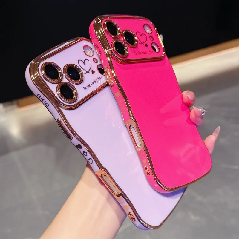 Love Electroplating Shockproof Case For iPhone