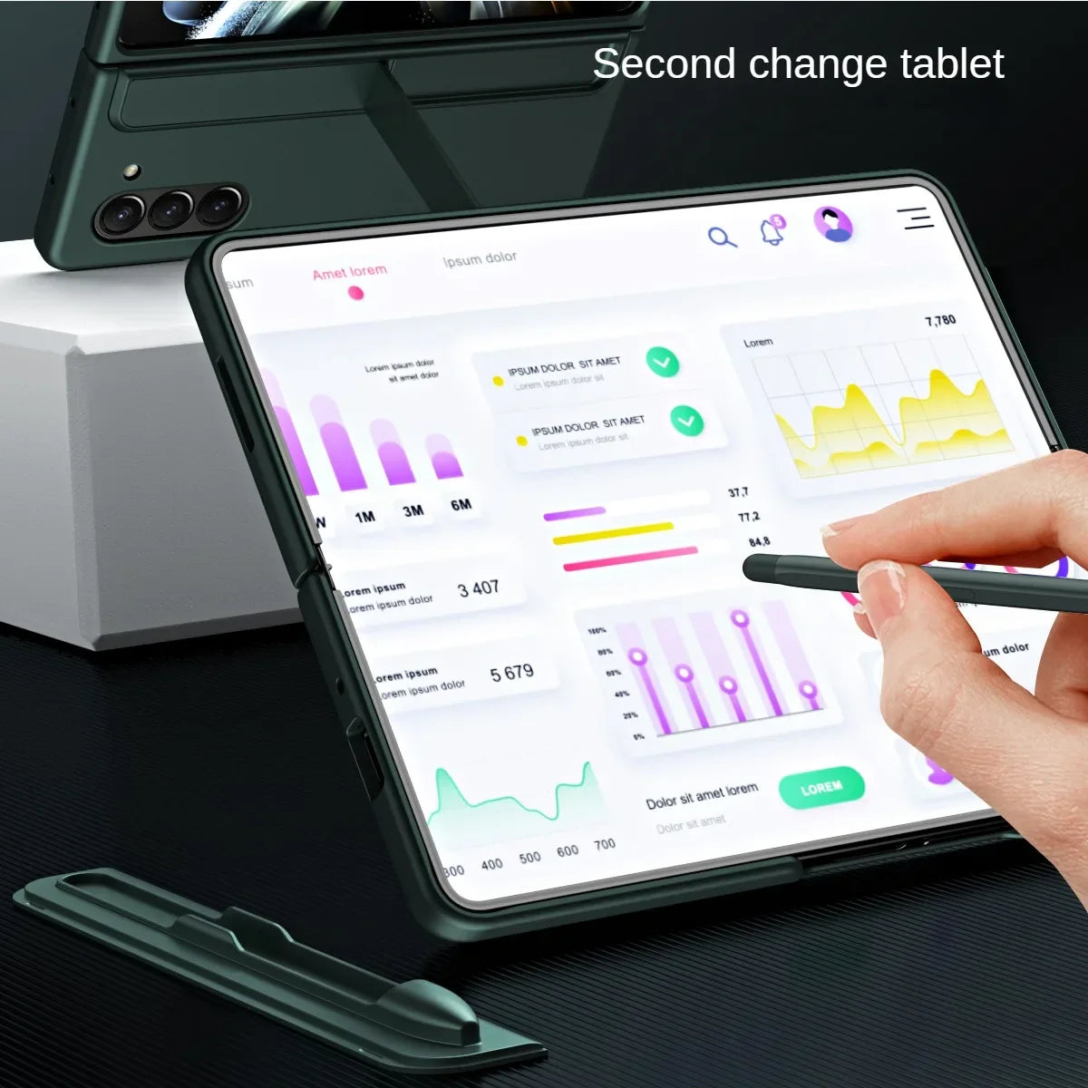 Skin Friendly Matte with Removable Pen Slot Case For Samsung