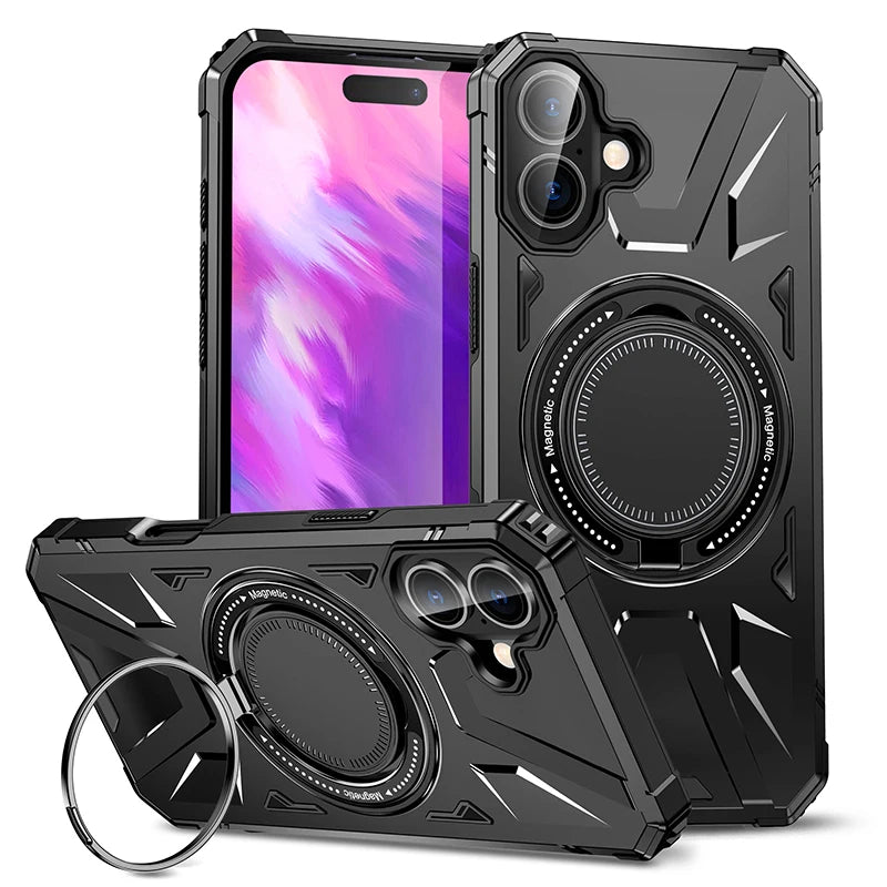 Magsafe Magnetic 360° Ring Holder Protection Case For iPhone