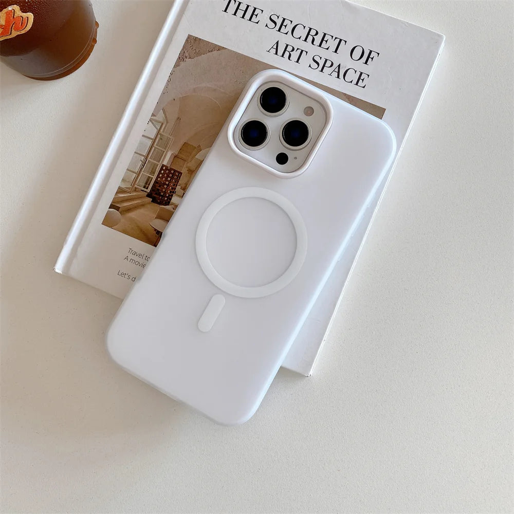 Magsafe Magnetic Frosted Transparent Shockproof Case For iPhone