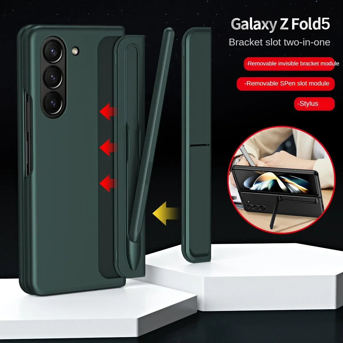 Skin Friendly Matte with Removable Pen Slot Case For Samsung