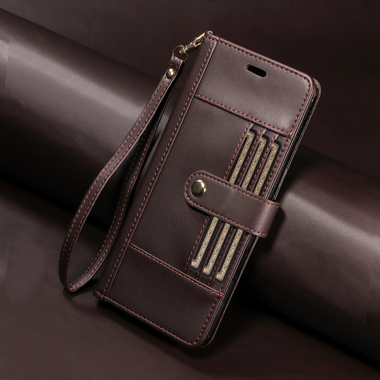 Flip Card Slot Stand Holder Wallet Leather Case for Samsung