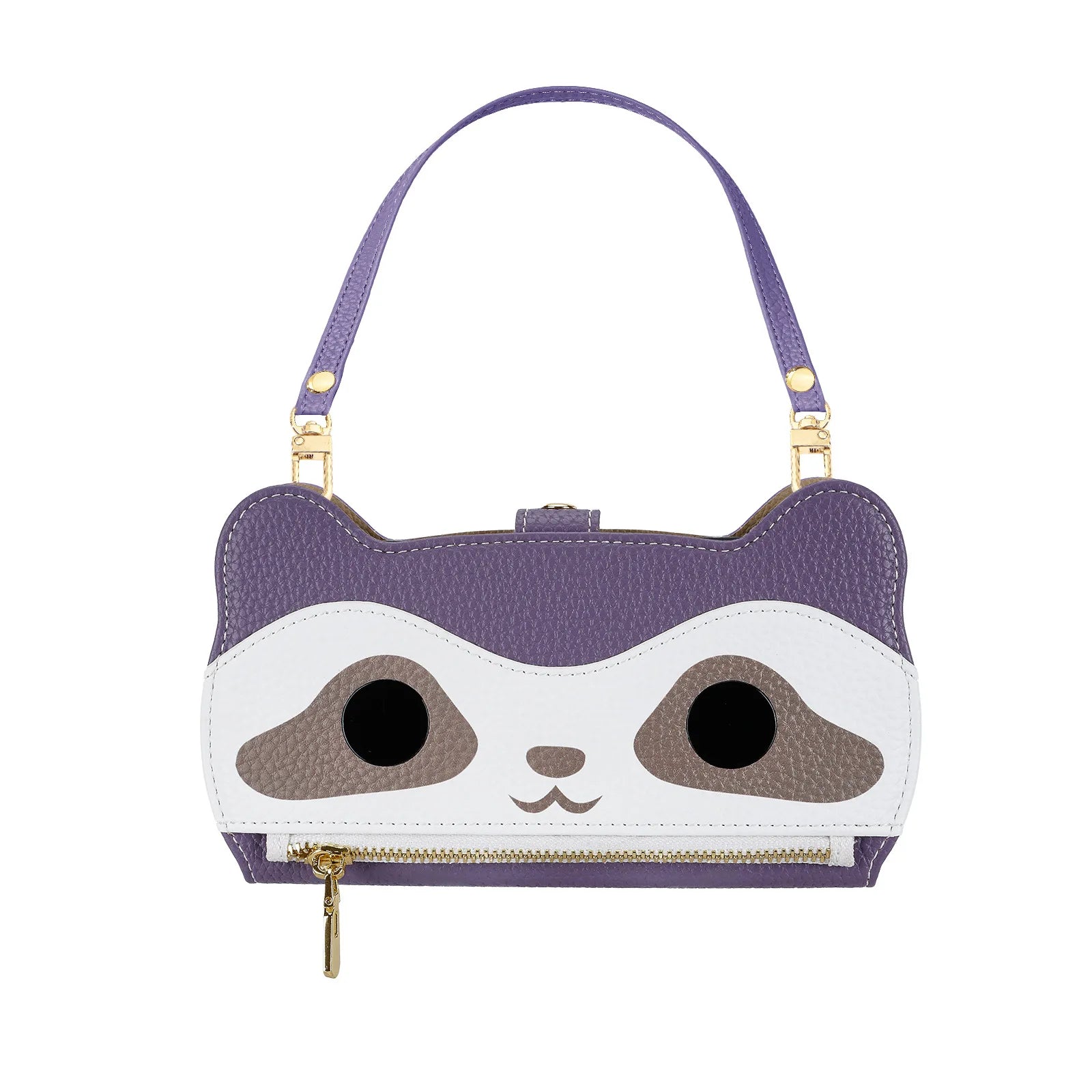 Cute Raccoon Crossbody Wallet Case For iPhone