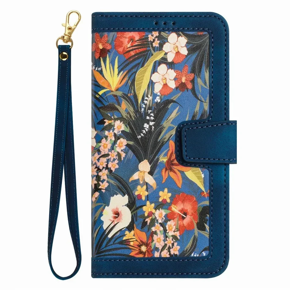 Card Storage Leather Wallet Case For Samsung