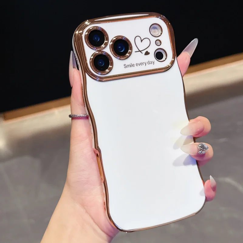 Love Electroplating Shockproof Case For iPhone