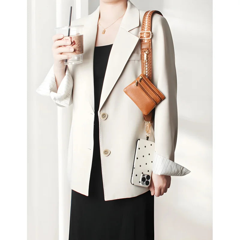 Adjustable crossbody phone lanyard with coin purse