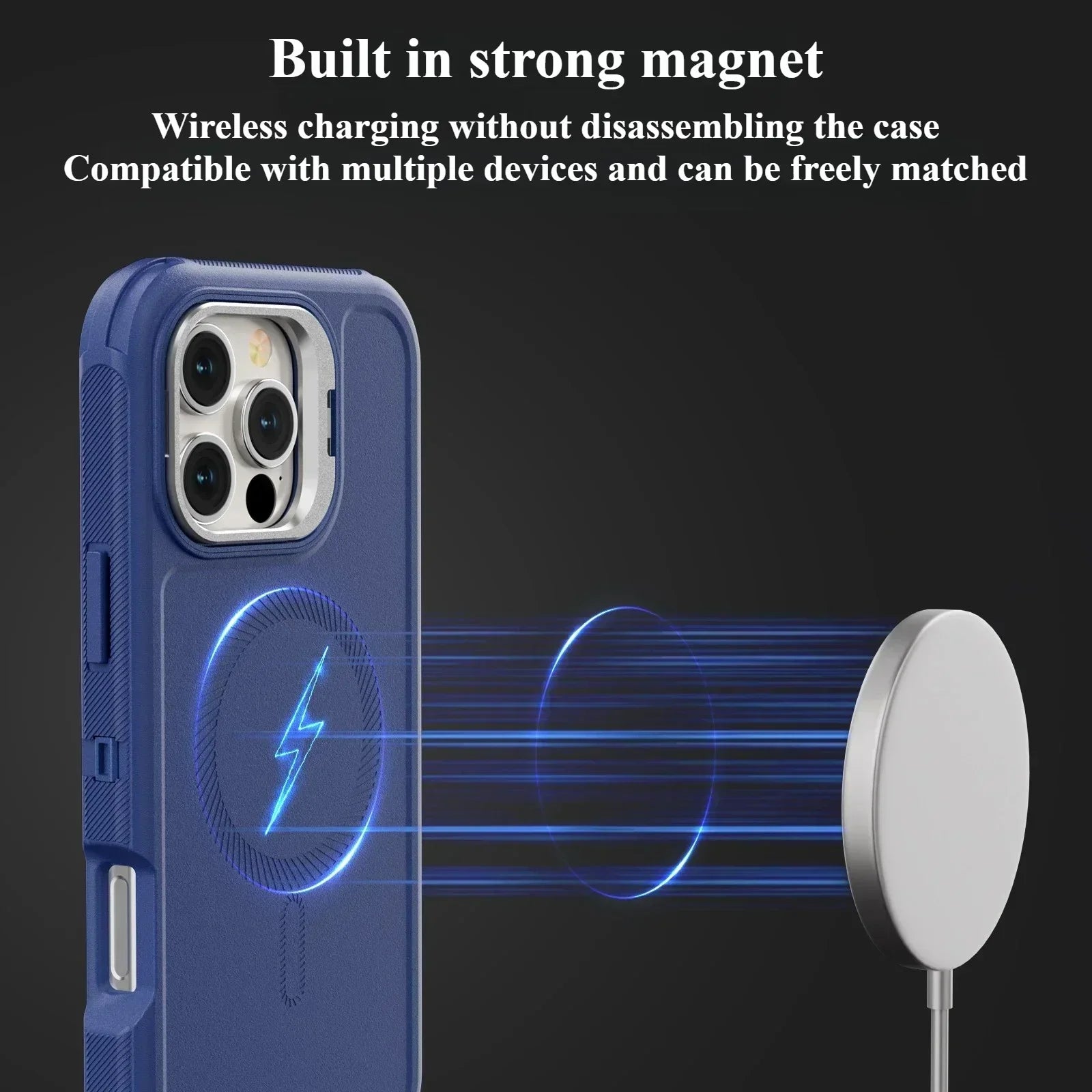Magsafe Magnetic Alloy Camera Lens Holder Case For iPhone