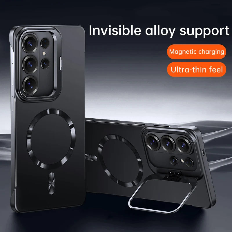 Lens Holder Magsafe Magnetic Ultra Thin Frameless Case For Samsung