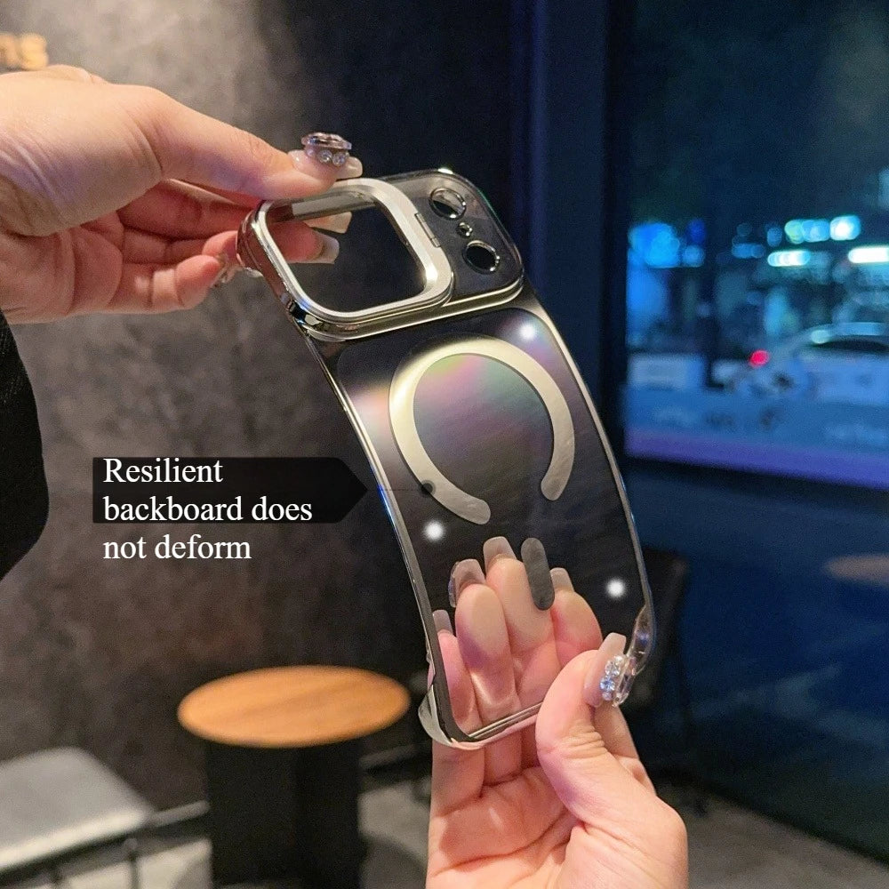 Ultra Thin Magnetic Borderless Camera Bracket Case for iPhone