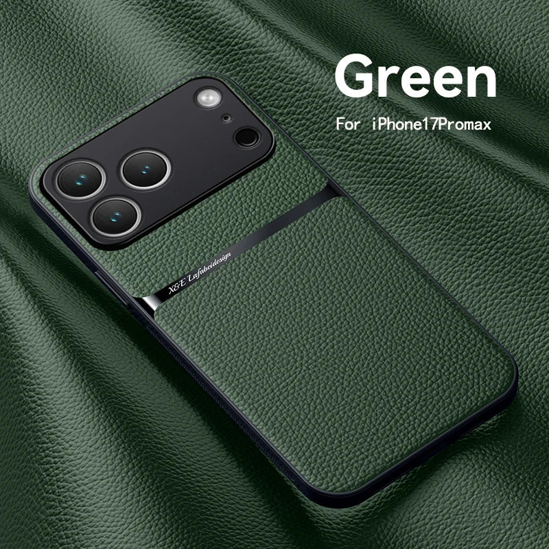 Armor Leather Pattern Case For iPhone