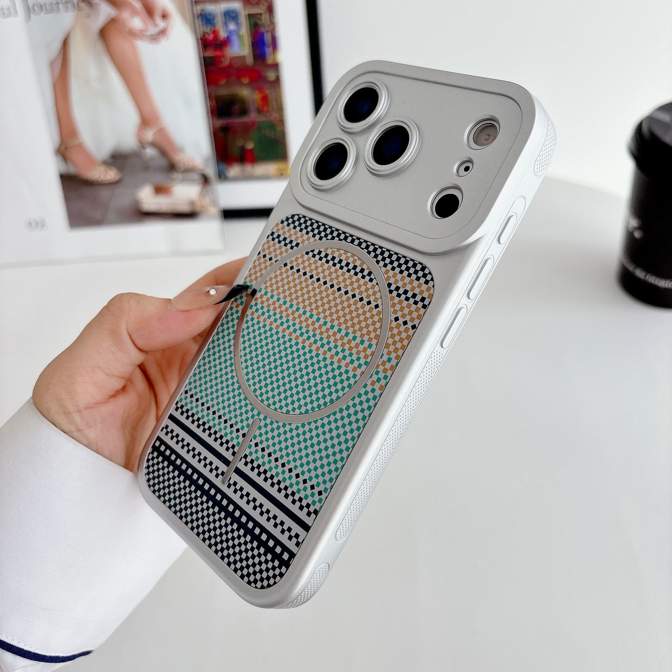 Magsafe Magnetic Kevlar Carbon Fiber Pattern Case for iPhone