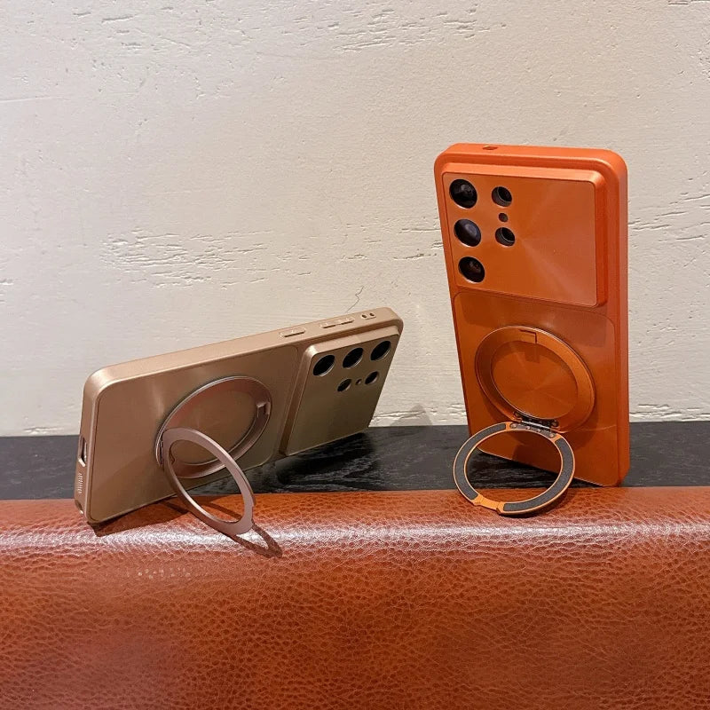 CD-Pattern Magnetic Stand Hard Case For Samsung