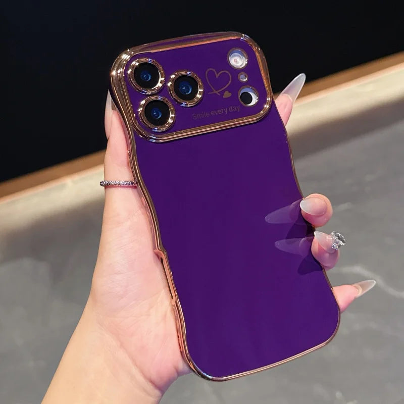 Love Electroplating Shockproof Case For iPhone
