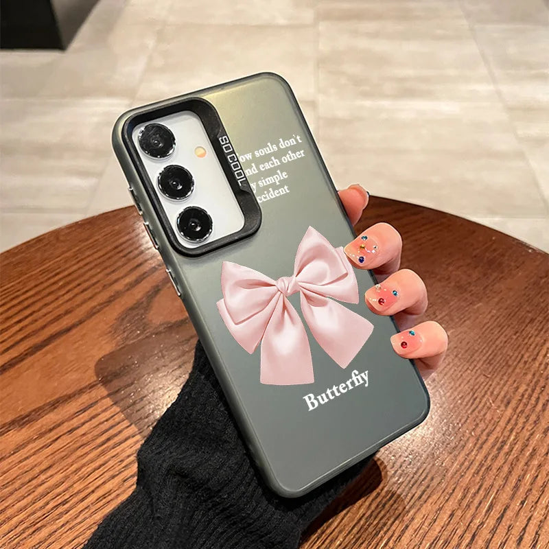 Colorful Bow Anti-fall Phone Case For Samsung