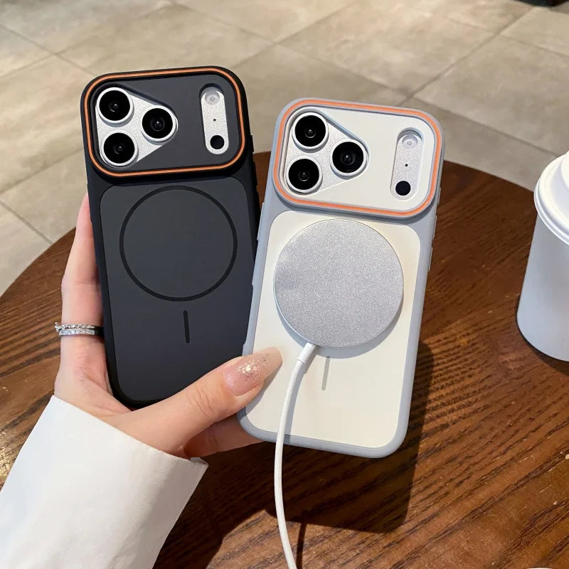 Magsafe Magnetic Soft Silicone Frame Matte Case For iPhone