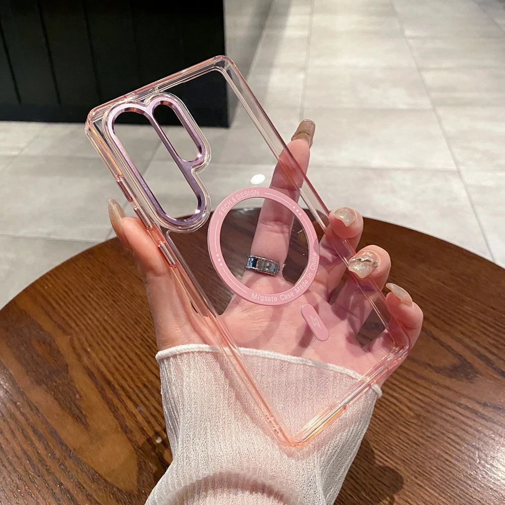 Magsafe Magnetic Minimalist Clear Case for Samsung