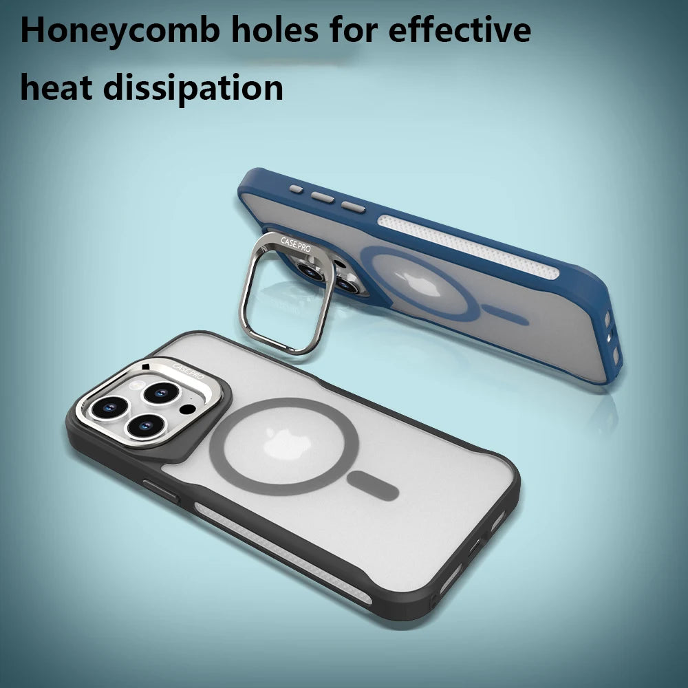 Magsafe Magnetic Camera Protection Kickstand  Shockproof Case for iPhone